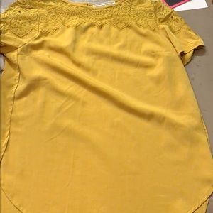 Mustard yellow silky top